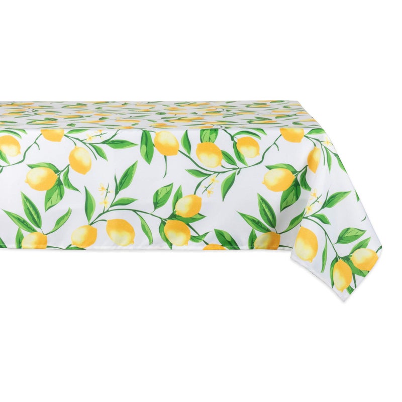 DII Lemon Bliss Outdoor Tabletop, Collection Stain Resistant & Waterproof, Tablecloth, 60x84 - Image 1
